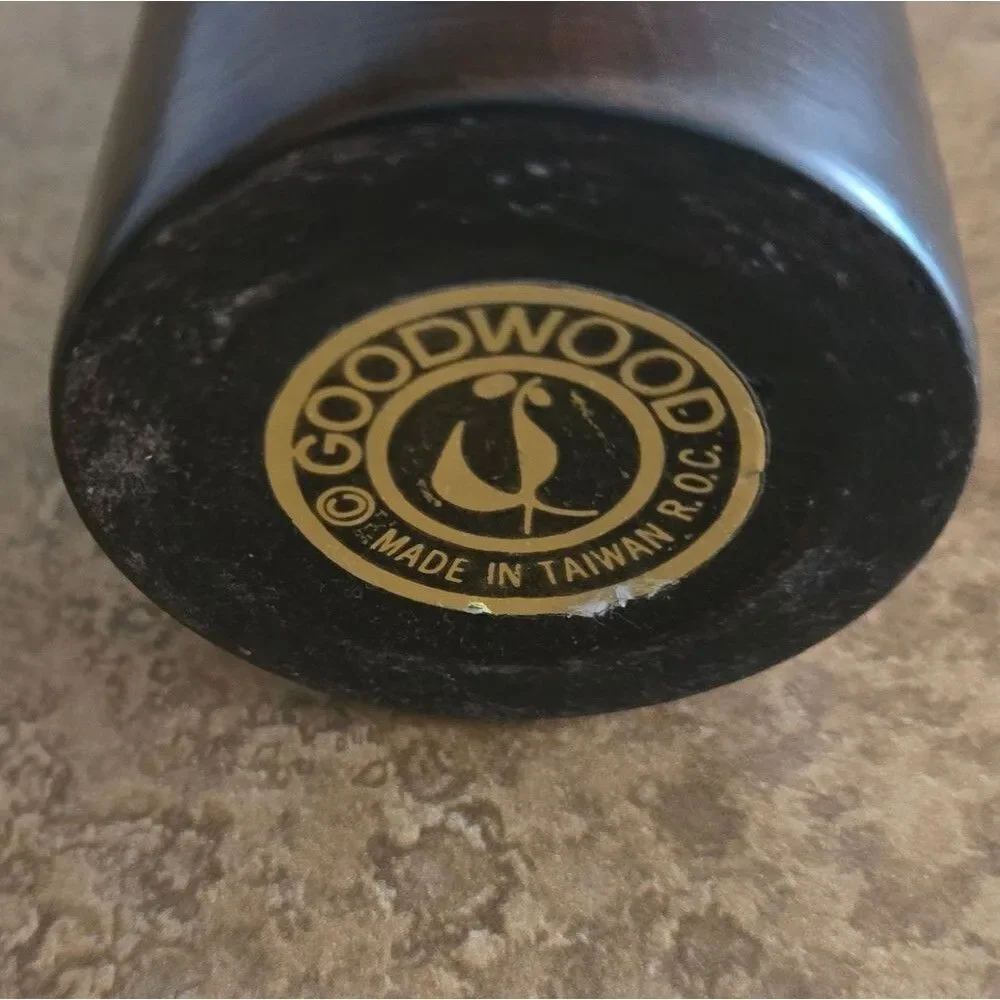 Vintage Goodwood Dark Wood Pepper Grinder Salt Shaker 8